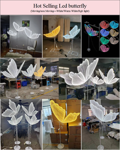Ali di <span class=keywords><strong>Farfalla</strong></span> Bianche Giganti con Luci LED per Decorazioni di Matrimoni ed Eventi - Product Image 6