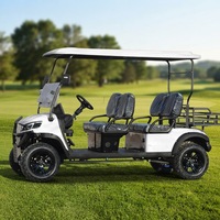 Voiturette de golf électrique 4 places homologuée pour la route, batterie lithium 48V, moteur 7,5 kW, contrôleur intelligent en acier, vitesse 30-50 km/h, autonomie 90 km