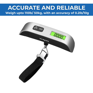 Balance numérique électronique portable de 50 kg pour bagages, valises et voyages - Product Image 5