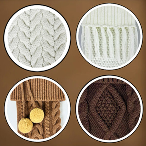 Juego de 4 Calcetines Navideños Tejidos, Decoraciones Navideñas, Bolsas de Regalo para Dulces, Adornos Colgantes para Chimenea del Hogar - Product Image 5