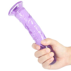 Dildo Realista de Pênis Enorme Seguro para o Corpo com Ventosa Forte para Uso sem as Mãos, Haste Curva e Testículos para Estimulação Vaginal - Product Image 2