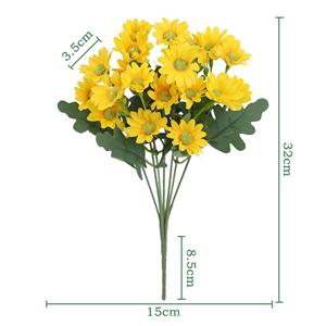 Fiori artificiali <span class=keywords><strong>perenni</strong></span> fiori margherita fiori selvatici piccolo crisantemo per vaso casa arrangiamenti centrotavola tavolo - Product Image 6