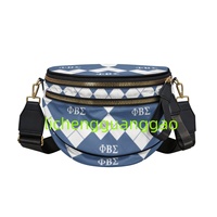 Sac bandoulière en forme de coquille Phi Beta Sigma, design élégant avec lettres grecques, sac coquille unisexe, sac bandoulière de voyage en plein air