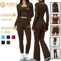 Veste pour femme, débardeur de sport personnalisé, short de course, leggings de fitness de 4 pouces, pantalon de yoga, vêtements de sport sans couture évasés