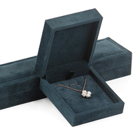 Boîte d'emballage de bijoux de luxe rectangulaire/carrée verte personnalisée Xinxing, insert en velours de haute qualité pour bagues, boucles d'oreilles, colliers
