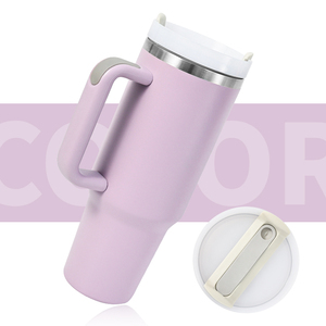 Vente en gros de gobelet isolé sous vide à double paroi en acier inoxydable de 40oz avec couvercle en paille pour café, bière ou eau, <span class=keywords><strong>bouteille</strong></span> de tasses en métal - Product Image 4