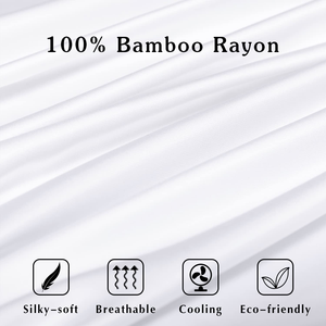 Sábanas refrescantes certificadas Oeko-TEX, 300 hilos, 100% bambú orgánico, Sábana bajera blanca, ropa <span class=keywords><strong>de</strong></span> cama para cuna - Product Image 4