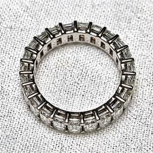 Anillo de platino 950 certificado por IGI, corte esmeralda EF VS1, diamante cultivado en laboratorio de 3.60 quilates, peso 4.50 gramos, metal de platino para mujer - Product Image 1