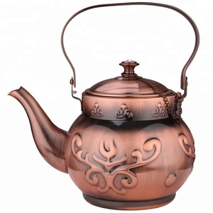 Juego de Teteras Árabes Marroquíes Clásicas de Acero Inoxidable, Forma Circular, Coloridas, para Beber Café en Casa - Product Image 6