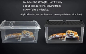 नए <span class=keywords><strong>3</strong></span> आकार उच्च पारदर्शी पीसी प्लास्टिक सरीसृप प्रजनन बॉक्स के साथ काले एब्स प्लास्टिक रेटाइल प्रजनन बॉक्स - Product Image 5