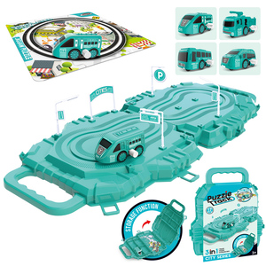 Enfants créatif liquidation course véhicule Rail voiture 4 couleurs assemblage bricolage Puzzle piste voiture jouet - Product Image 2