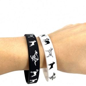 Customizable Silicone Wristbands for Dog Parties, <b>Cute</b> Pet Patterns, Rubber <b>Bracelets</b>, Dog Friendly Promotional Wristbands - Product Image 3