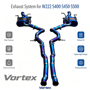 Sistema de escape Vortex Racing Burnt Blue Titanium para Mercedes W222 Clase S, piezas de mejora de sonido. - Product Image 1
