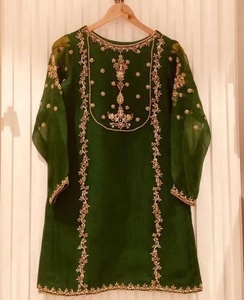 ---New-----Trendy---Kurta with <b>Pant</b> -Dress for Party-wear-dress with Beautiful--applique Work for Party/ Wedding =2021.. - Product Image 1