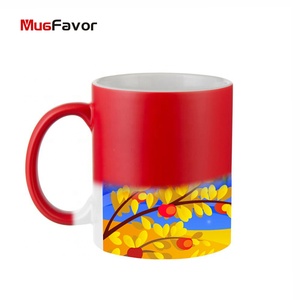 MugFavor Spazi Sublimazione Commercio All'ingrosso Tazze per Sublimare <span class=keywords><strong>Ceramica</strong></span> Cambiamento di Colore Tazze di Sublimazione Magia MBS11M-R - Product Image 1