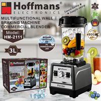 Hoffmans HM-2111 4800W Pengolah Makanan Tugas Berat 3L Wadah PC Kontrol Mekanis Blender Kecepatan Tinggi Motor Tembaga