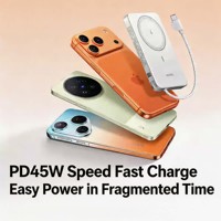 Batería Externa Portátil UGREEN PB579 45W con Cable Magnético Integrado, 10000mAh 39.2Wh, Delgada