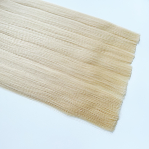 Extensions de cheveux humains vierges Remy, blondes racines, invisibles, à injection PU, super double trame, extrémités pleines, cuticules alignées - Product Image 3