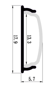 Sản phẩm nóng 1m 100cm 1000mm uốn cong nhôm Led dải ánh sáng hồ sơ vuông mô hình vắt sữa trong suốt kết thúc Cắt bao gồm - Product Image 2