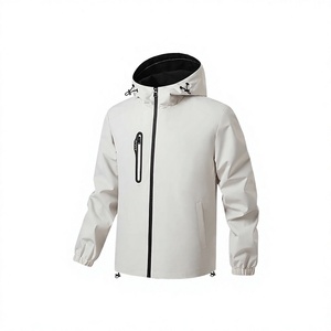 <strong>Hooded</strong> Punching <strong>Jacket</strong> Reflective Stripe Zip up Safety Outerwear <strong>Weatherproof</strong> Winter Commuting School Wear - Product Image 4