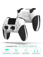 Manette de jeu filaire avec câble de 1,8 mètre, double vibration, gyroscope six axes, fonction Turbo Shock, touches arrière programmables, compatible P4 PC