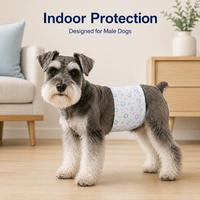 Couches/Pelures pour Chiens Mâles à Haute Absorption, Douces et Confortables, Bandes Abdominales Jetables avec Doublure Imperméable pour l'Apprentissage de la Propreté des Chiots