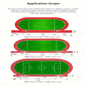 <span class=keywords><strong>Pista</strong></span> de Atletismo Híbrida de Estructura Mixta de 13 mm, Aglutinante de PU con Gránulos de Caucho EPDM, Suelo Deportivo Antideslizante Ecológico para Exteriores - Product Image 6