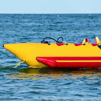 Équipement de jeux aquatiques, tube flottant remorquable, grande banane gonflable pour se prélasser en été
