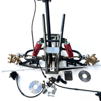 Pièces d'essieu avant et de châssis avant pour kart à quatre roues ATV DIY avec frein à disque, bras oscillant de suspension et composants de buggy de plage