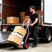 Carretilla de Mano Multiusos Plegable, Carro para Subir Escaleras con Capacidad de Carga de 150 kg