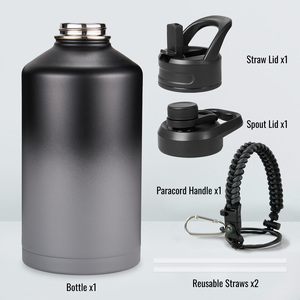 128oz Stainless Steel Vacuum Insulated Water <b>Bottle</b> Double Wall <b>Thermos</b> Hiking Camping Outdoor Travel Cup Minimalist Design - Product Image 4
