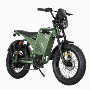 Vélo de montagne électrique avec pneus de 20 * 4 pouces, batterie au lithium 60V25AH, suspension avant et arrière, frein à disque hydraulique - Product Image 1