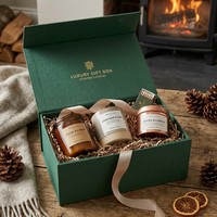 Caja de Regalo para Velas de Papel Artístico Personalizada con Logotipo, Envoltura Decorativa e Inserto Ajustado para Velas Aromáticas, Regalos Navideños y Empaque de Lujo