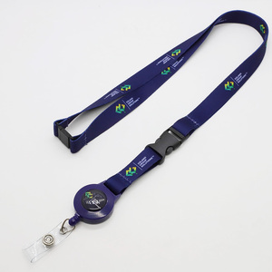 High Quality Promotional Breakaway Polyester Lanyard Strap Badge Reel Retractable Lanyard