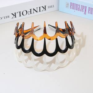 Banda para el pelo dentada simple de estilo coreano Moda para <span class=keywords><strong>mujer</strong></span> y aro para el pelo al por mayor de bandas para el pelo clásicas calientes - Product Image 2