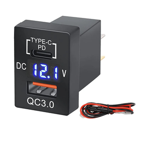 Double port USB QC3.0, port de charge, prise de chargeur de voiture, adaptateur d'alimentation, prise de charge pour <span class=keywords><strong>Toyota</strong></span> Corolla Camry RAV4 Cruiser - Product Image 1