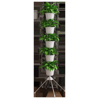 Rak Pot Bunga Stainless Steel Multi-Tingkat Sederhana Model Lantai Rak Dekoratif Ruang Tamu Balkon Rak Tanaman Indoor