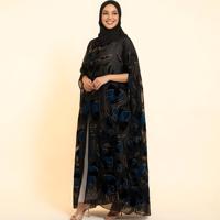 Cape en saphir bleu-vert noir pour femmes, vêtements modestes, vêtements islamiques