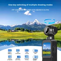 Caméra sportive X3 transfrontalière HD 5K anti-tremblement avec écran 1,69 pouce, Wi-Fi, objectif rotatif à 270°, grand angle 120°, capteur CMOS, carte TF