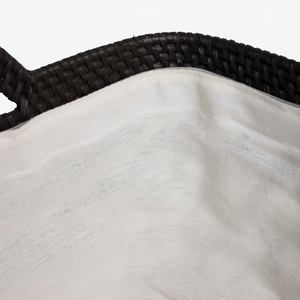 Flexible Rattan Banyan Laundry <b>Basket</b> Black Espresso Bamboo <b>Straw</b> Cloth 59.5L Removable Velcro Lining for Bathroom/Kitchen Use - Product Image 1
