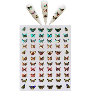 2020 Disegno caldo Laser colorato farfalla Sticker impermeabile di trasferimento dell'<span class=keywords><strong>acqua</strong></span> nail sticker <span class=keywords><strong>Per</strong></span> La Nail Della Decorazione di Arte - Product Image 2