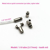 Raccords rapides en métal pour tubes de 1/8 pouce (3 mm) M5, norme britannique, pour machines à sous-vêtements, pneumatiques haute pression