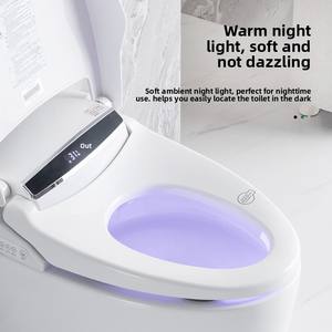 WC intelligent automatique en céramique électrique, à poser au sol, avec siège chauffant, sans eau, siphon sans débordement, télécommande - Product Image 3