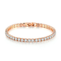 Hip Hop Trendy Marque Bijoux Zircon Tennis Bracelet et Cheville Simple Live Streaming Source Cadeau