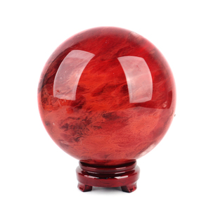 Esferas de Piedra Roja Fundida de Alta Calidad al por Mayor, Bolas de Cristal Grandes para Decoración del Hogar - Product Image 1