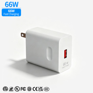 อะแดปเตอร์ชาร์จเร็ว QC3.0 66W USB-A ช่องเดียว หัวปลั๊กแบบ US สำหรับกล้อง <span class=keywords><strong>โทรศัพท์</strong></span> หูฟัง นาฬิกาอัจฉริยะ ขายส่ง<span class=keywords><strong>จาก</strong></span>โรงงาน OEM - Product Image 1