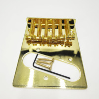 Pont de guitare électrique TL 6 cordes avec plaque de tension et 6 chevilles d'accordage Or Argent Noir Accessoire de guitare Pièces de guitare