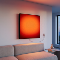 Lampu LED Sunset Art Deco dengan Bingkai Aluminium, Kontrol Aplikasi, Sensor Sentuh, Cahaya Dapat Diredupkan - Dekorasi Ulang Tahun & Ramadan