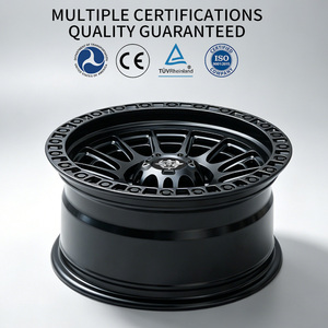 Jantes FLowtone 16 17 pouces 6x139.7 Beadlock tout-terrain, jantes en alliage noir mat haute résistance pour Ford F150 - Product Image 4