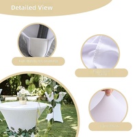 Housse de table cocktail en spandex, Housse de table haute, Nappe de bar haute, Nappe ronde ajustée pour table cocktail